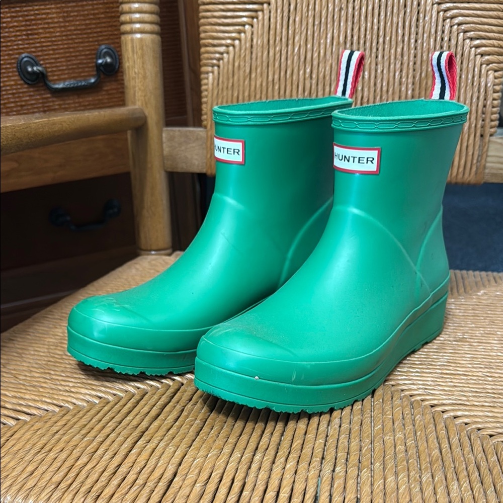 Hunter Green Rain Boots